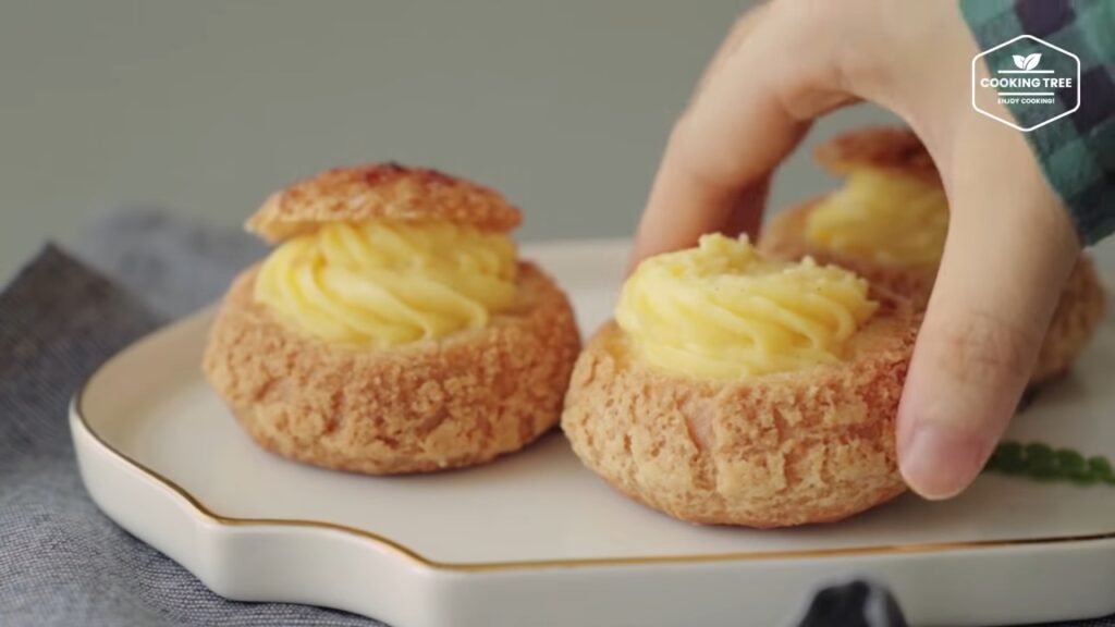 Creme brulee Cookie Choux Cream puff Recipe