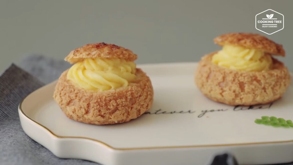 Creme brulee Cookie Choux Cream puff Recipe