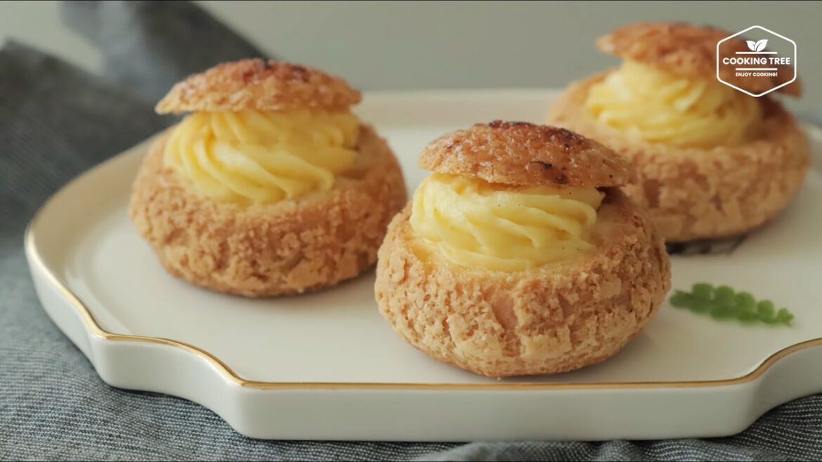 Creme brulee Cookie Choux Cream puff Recipe