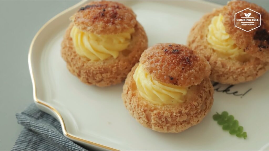 Creme brulee Cookie Choux Cream puff Recipe