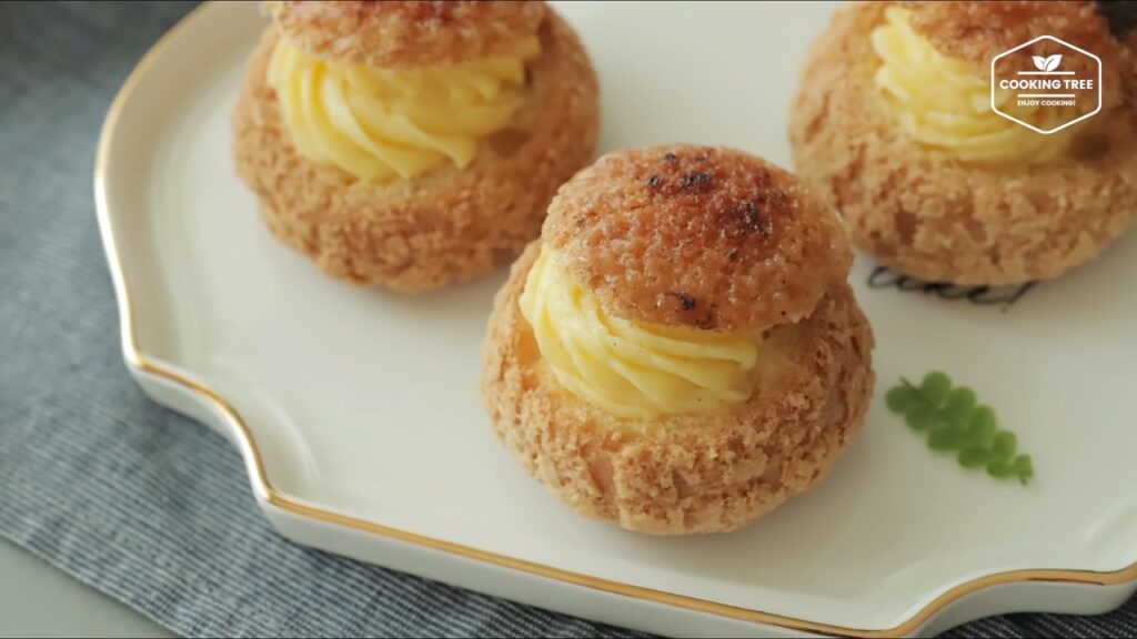 Creme brulee Cookie Choux Cream puff Recipe