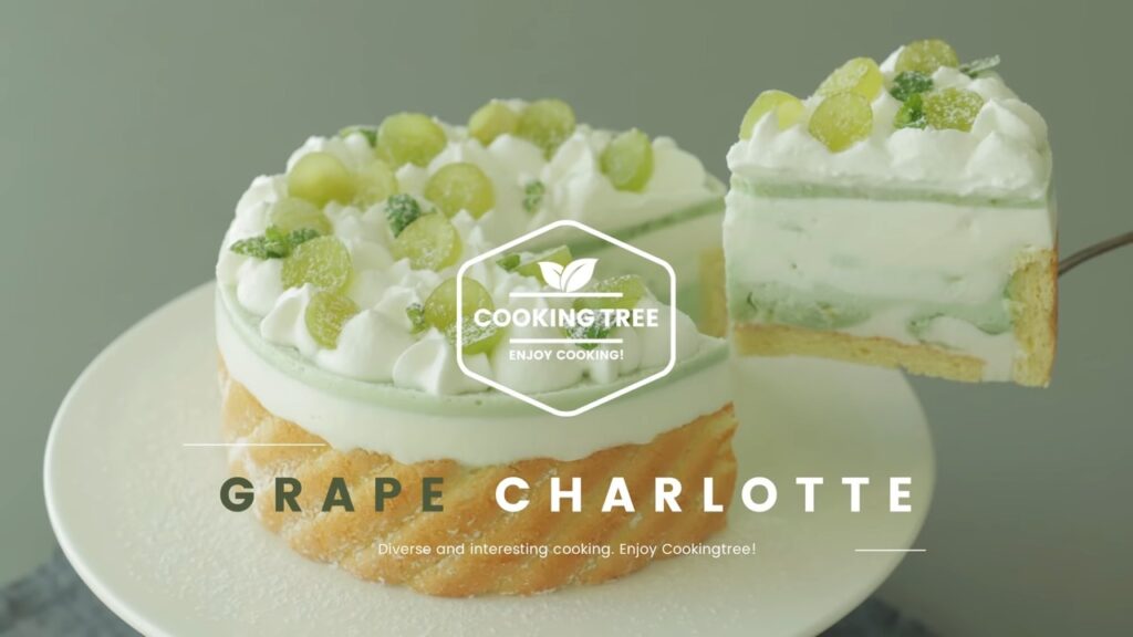 Green grape Charlotte Cake Recipe Cooking tree