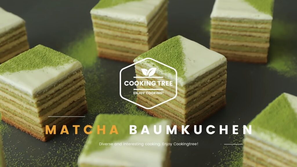 Green tea Baumkuchen Tree Cake Recipe Cooking tree