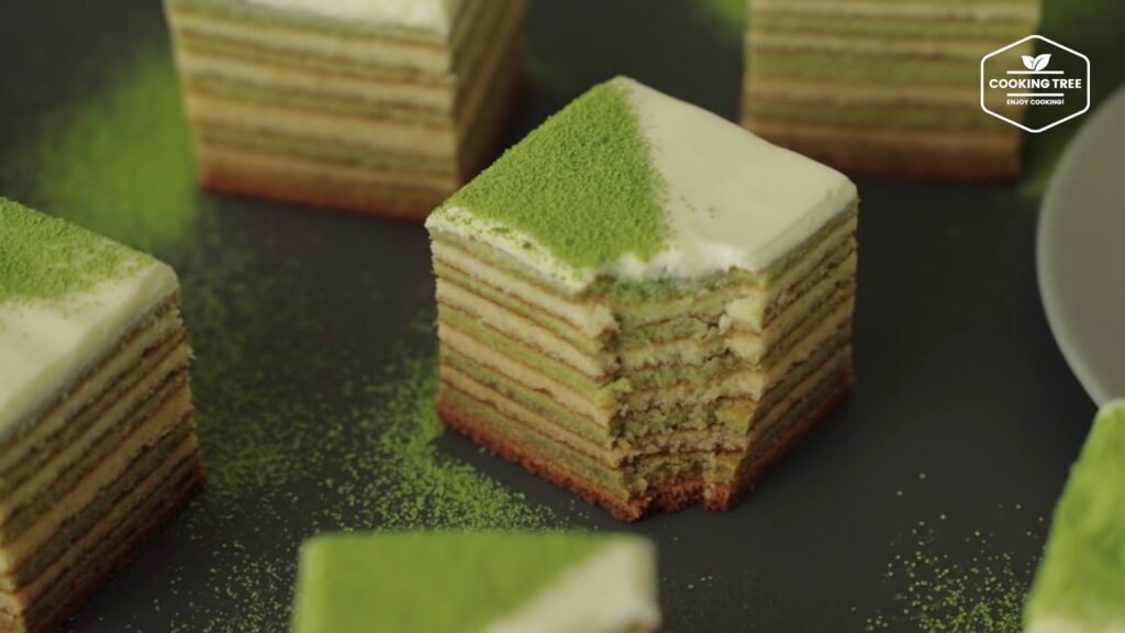 Green tea Baumkuchen Tree Cake Recipe Cooking tree