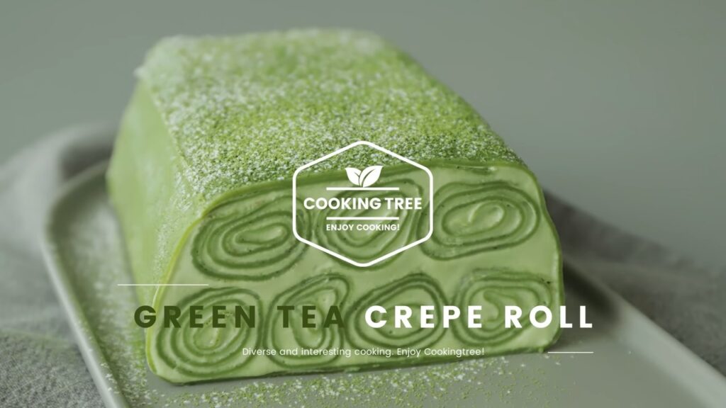 Green tea Crepe Roll Cake Recipe Cooking tree