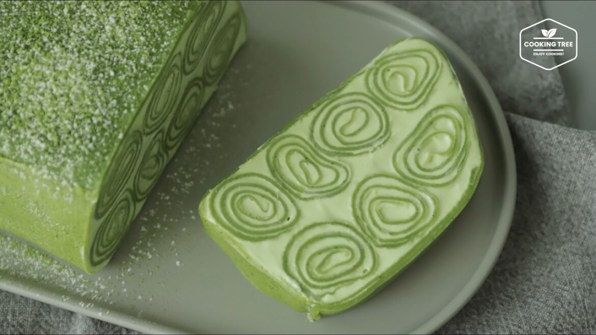 Green tea Crepe Roll Cake Recipe Cooking tree Green tea Crepe Roll Cake Recipe Cooking tree