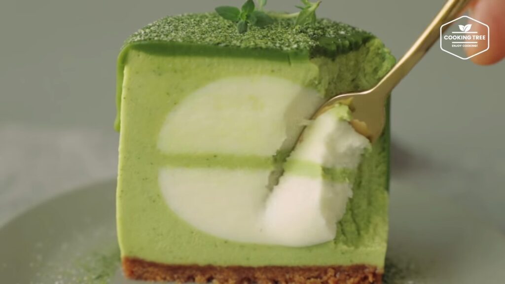 Green tea White Chocolate Mousse Cake Recipe Cooking tree