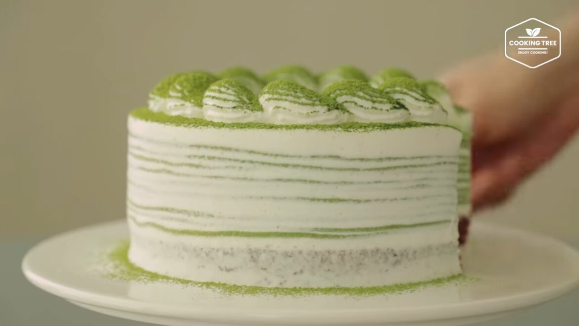 Matcha (Green tea) Crepe Cake Recipe