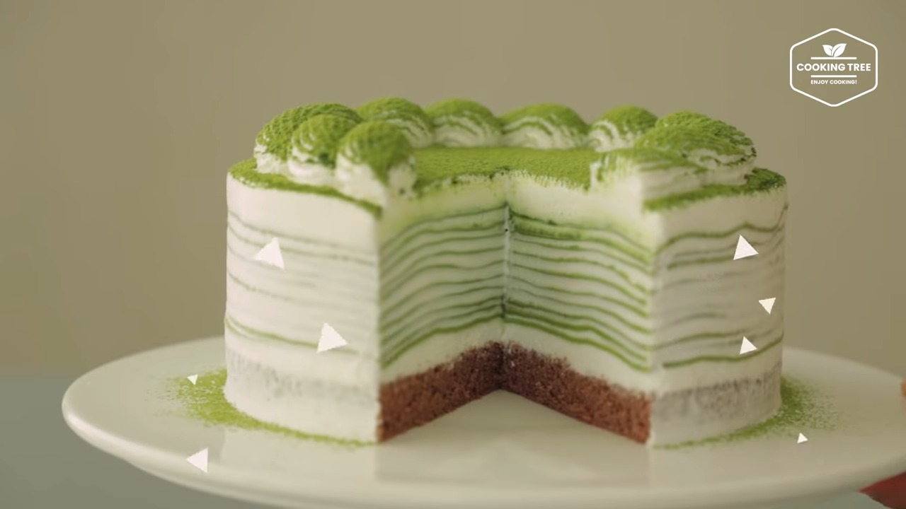 Matcha (Green tea) Crepe Cake Recipe