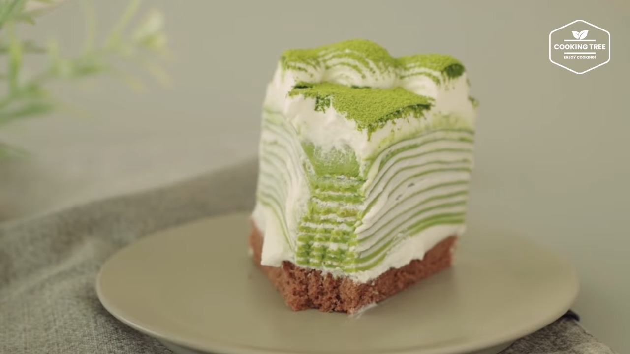 Matcha (Green tea) Crepe Cake Recipe