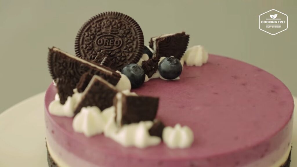 No Bake Oreo Blueberry Cheesecake