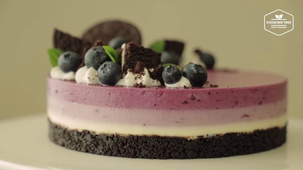 No Bake Oreo Blueberry Cheesecake