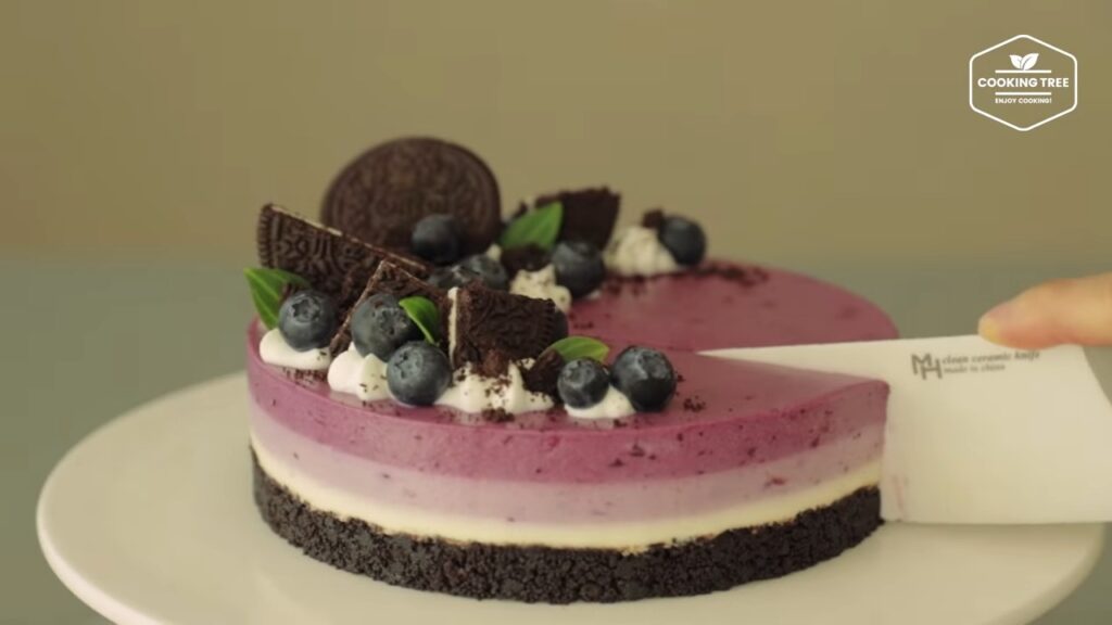 No Bake Oreo Blueberry Cheesecake