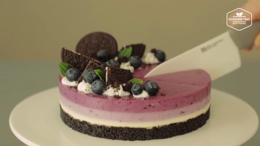 No Bake Oreo Blueberry Cheesecake