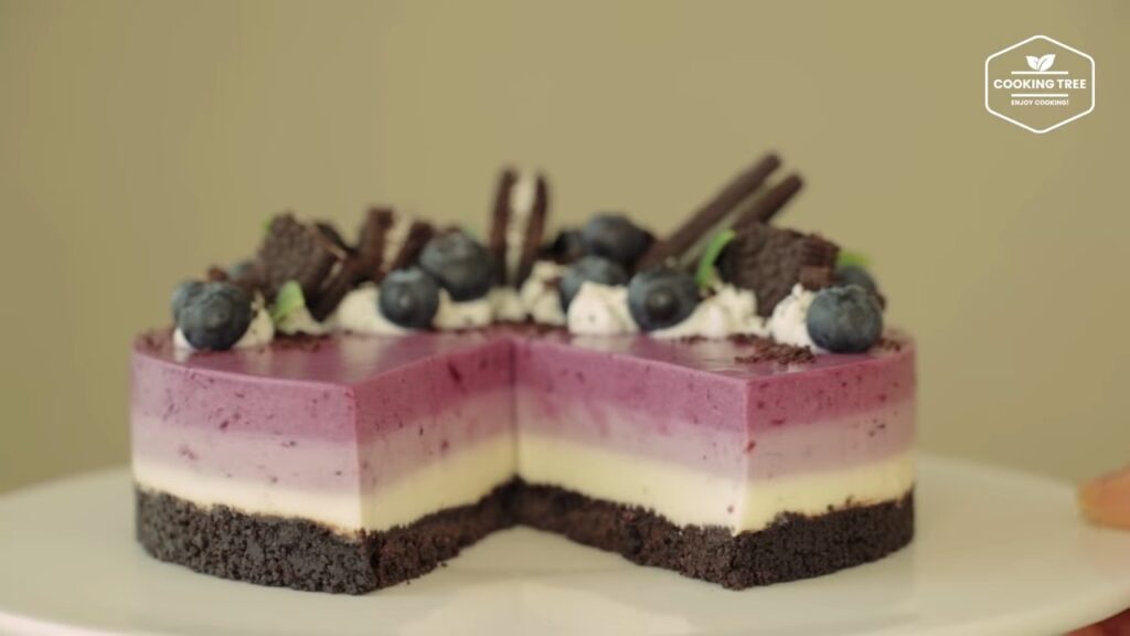 No Bake Oreo Blueberry Cheesecake