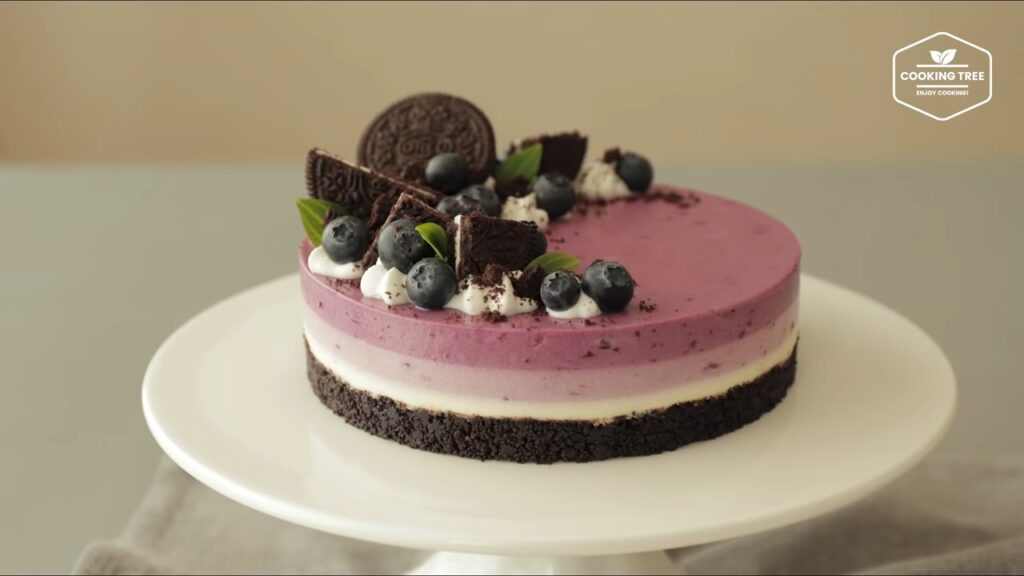 No Bake Oreo Blueberry Cheesecake