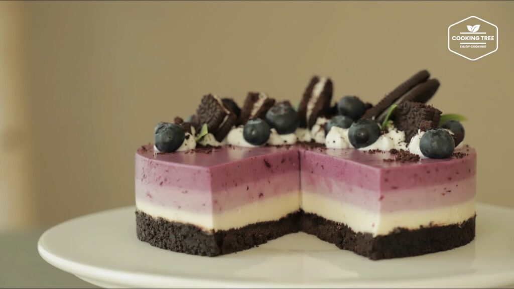 No Bake Oreo Blueberry Cheesecake