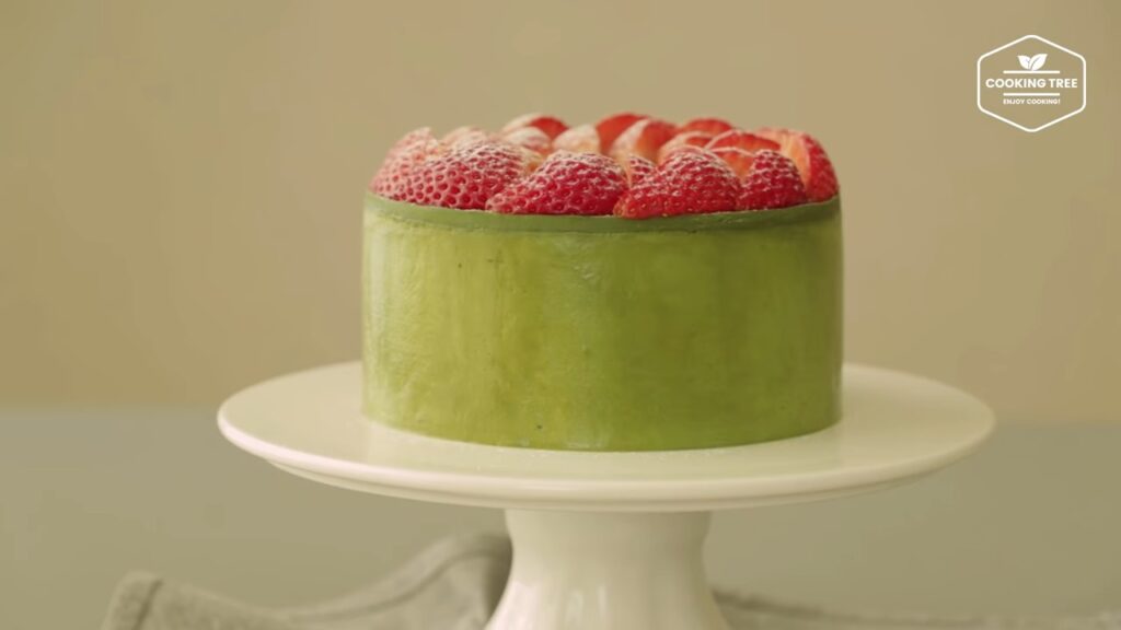 No Bake Strawberry Green teaMatcha Cheesecake