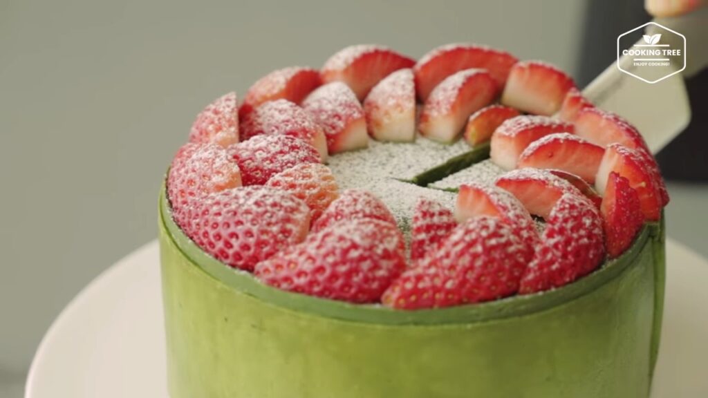 No Bake Strawberry Green teaMatcha Cheesecake