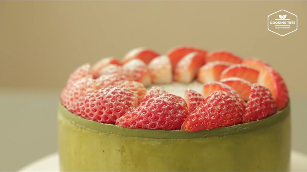 No Bake Strawberry Green teaMatcha Cheesecake