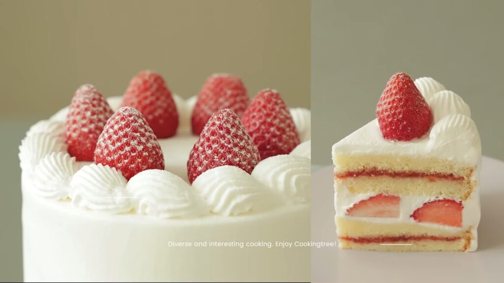 No oven Strawberry Cake without Oven