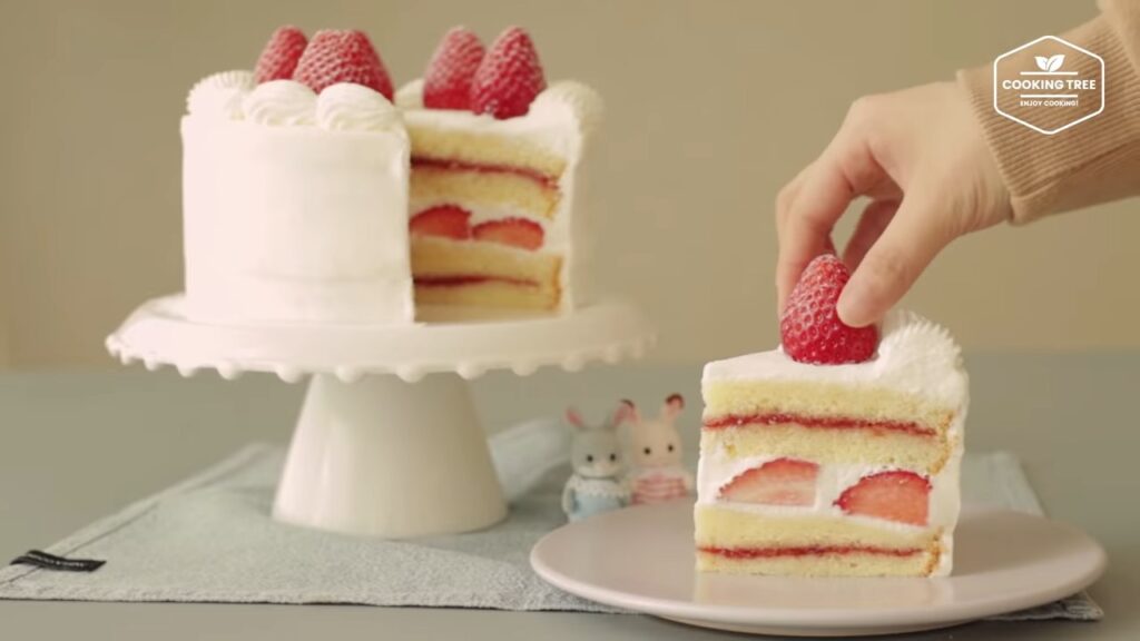 No oven Strawberry Cake without Oven