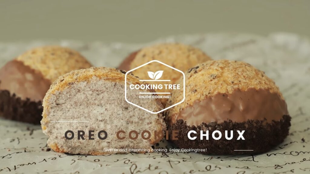 Oreo Cookie Choux Cream puff Recipe