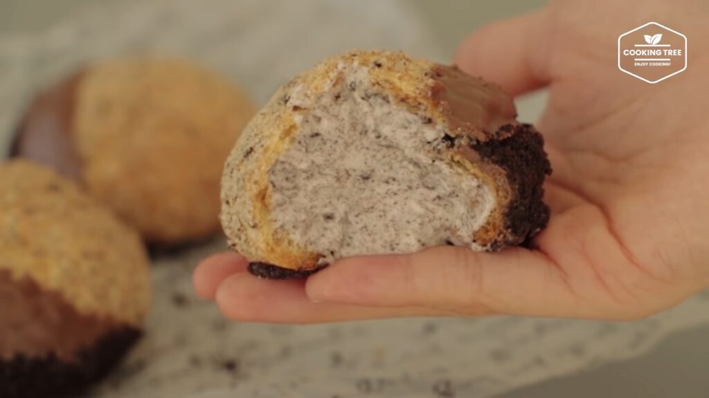 Oreo Cookie Choux Cream puff Recipe