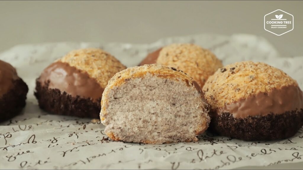 Oreo Cookie Choux Cream puff Recipe