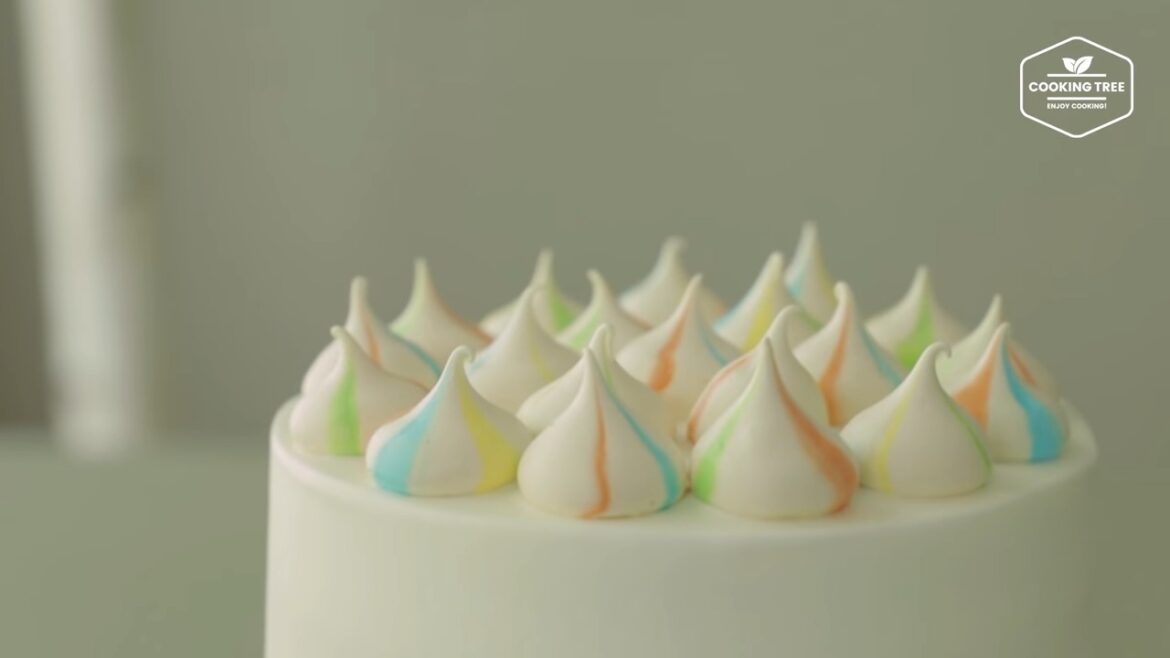 Pastel Meringue Cookies Cake Recipe