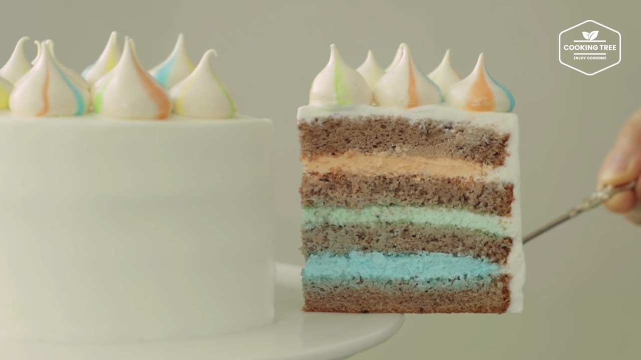 Pastel Meringue Cookies Cake Recipe