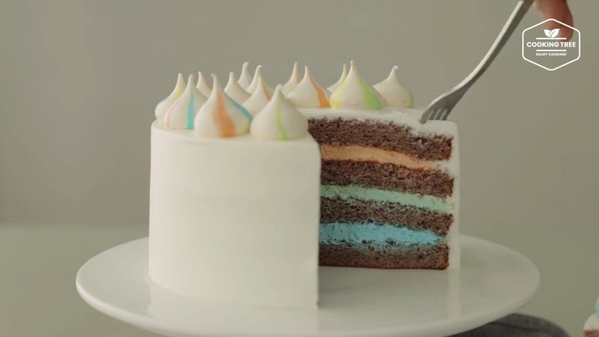 Pastel Meringue Cookies Cake Recipe