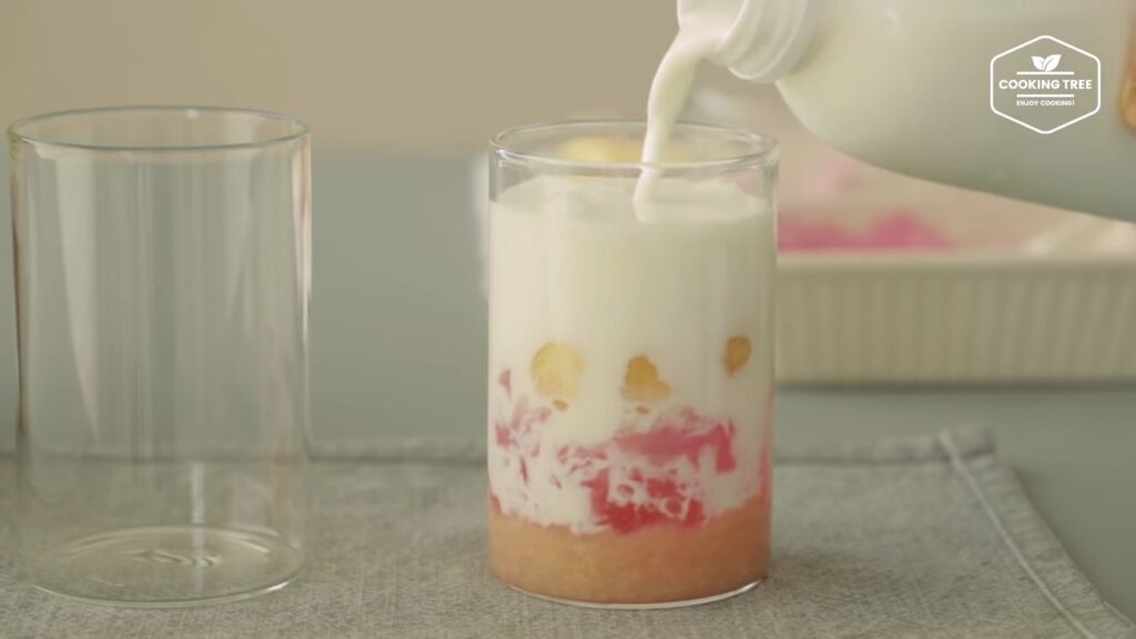 Real peach jelly milk Recipe Cooking tree