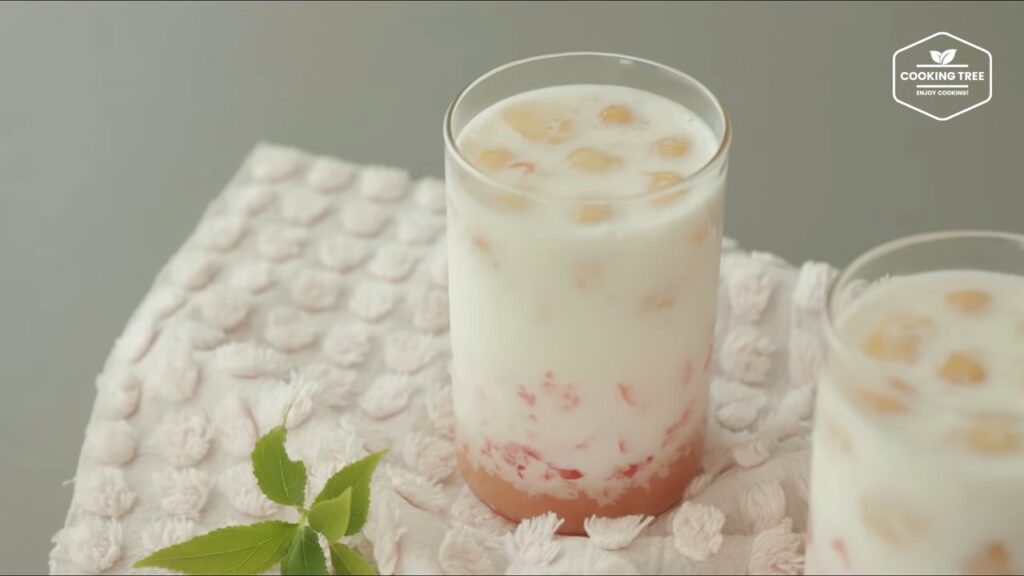 Real peach jelly milk Recipe Cooking tree