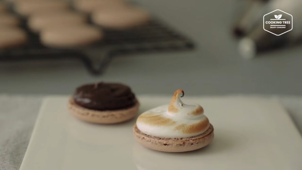 Smore Macaron Recipe Chocolate Macaron Cooking tree