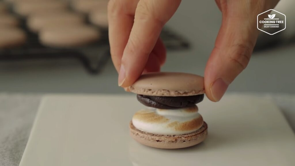 Smore Macaron Recipe Chocolate Macaron Cooking tree