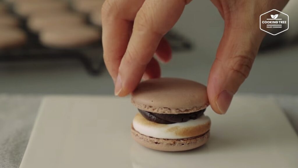 Smore Macaron Recipe Chocolate Macaron Cooking tree