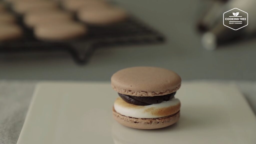 Smore Macaron Recipe Chocolate Macaron Cooking tree