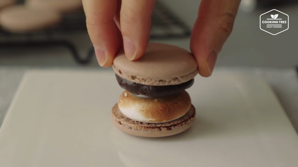 Smore Macaron Recipe Chocolate Macaron Cooking tree