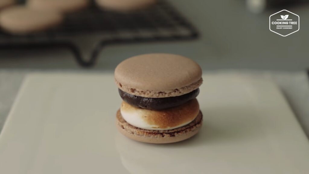 Smore Macaron Recipe Chocolate Macaron Cooking tree