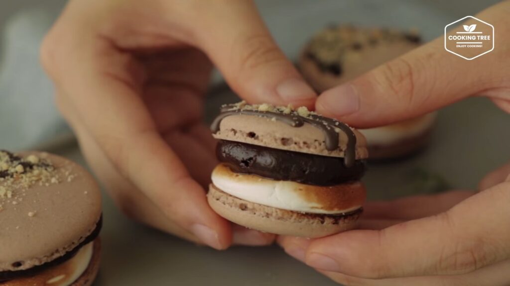Smore Macaron Recipe Chocolate Macaron Cooking tree
