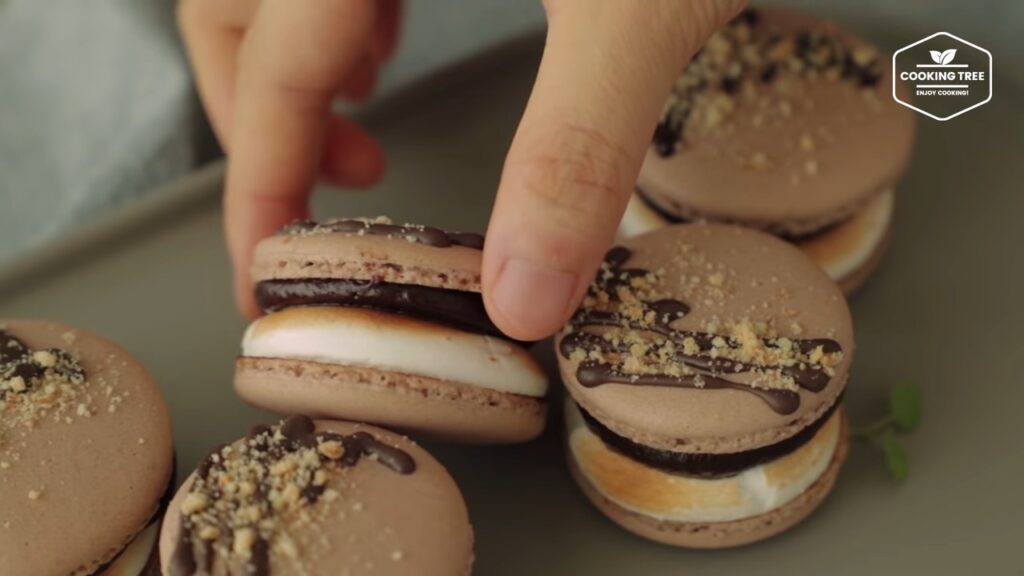 Smore Macaron Recipe Chocolate Macaron Cooking tree