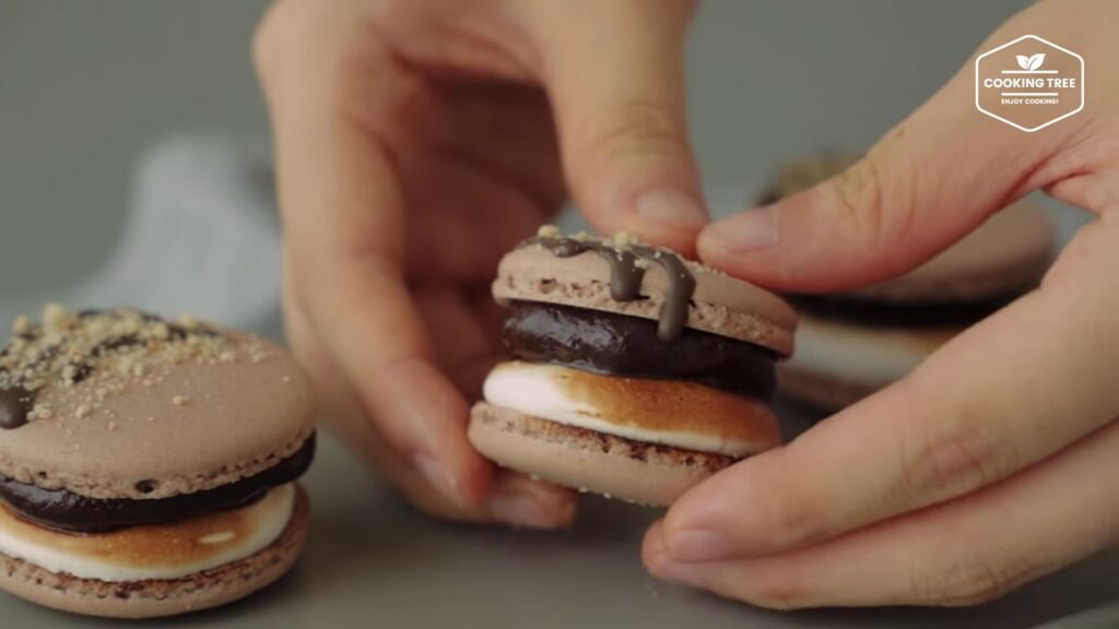 Smore Macaron Recipe Chocolate Macaron Cooking tree