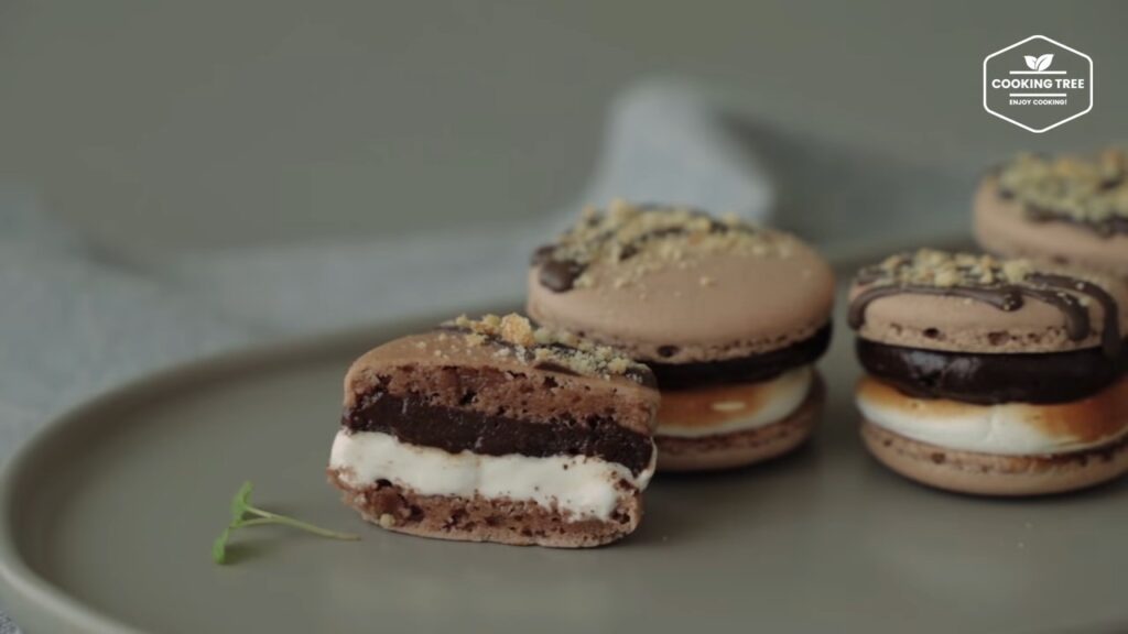 Smore Macaron Recipe Chocolate Macaron Cooking tree