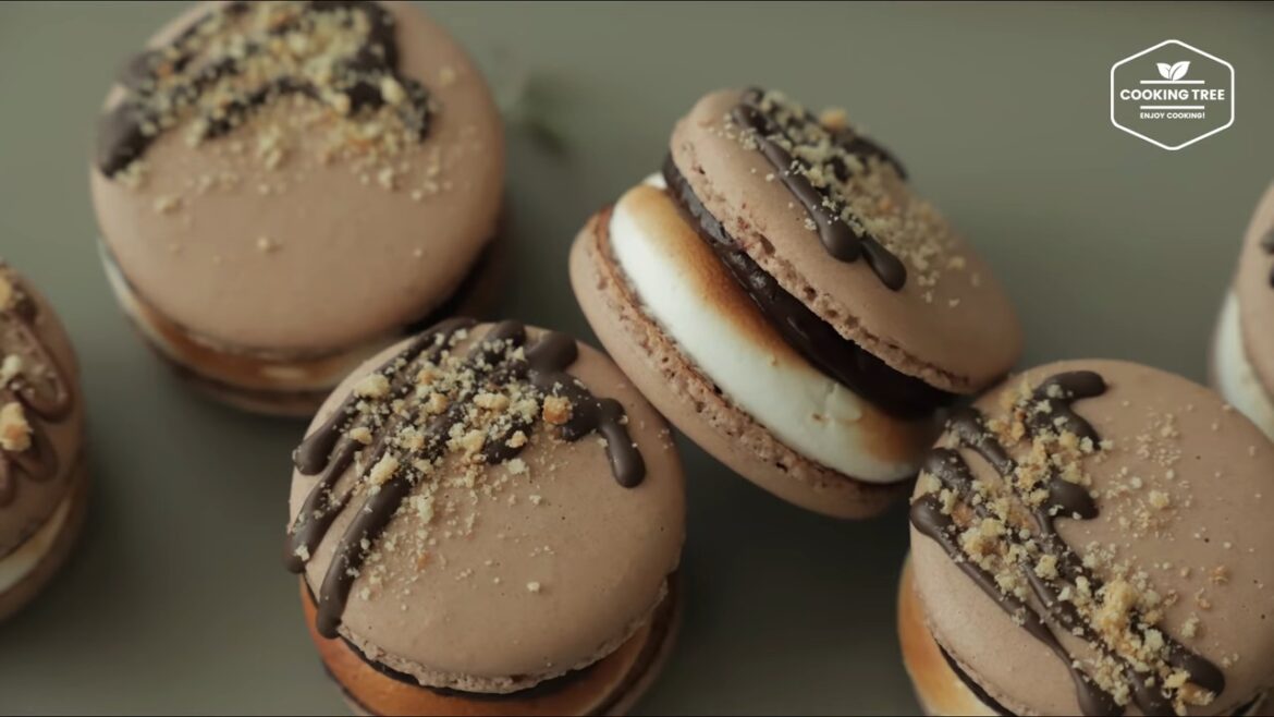 Smore Macaron Recipe Chocolate Macaron Cooking tree Smore Macaron Recipe Chocolate Macaron Cooking tree