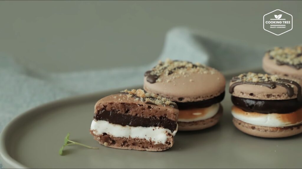 Smore Macaron Recipe Chocolate Macaron Cooking tree