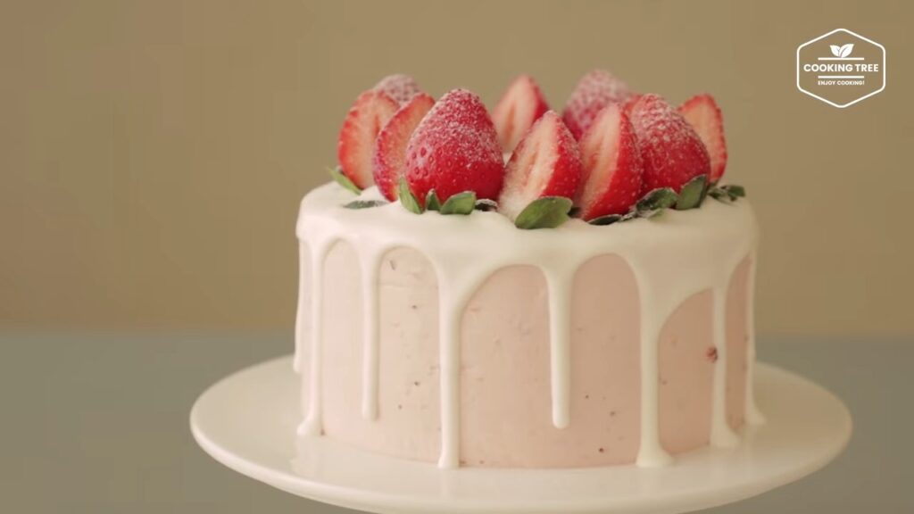 Strawberry Checkerboard Cake Recipe