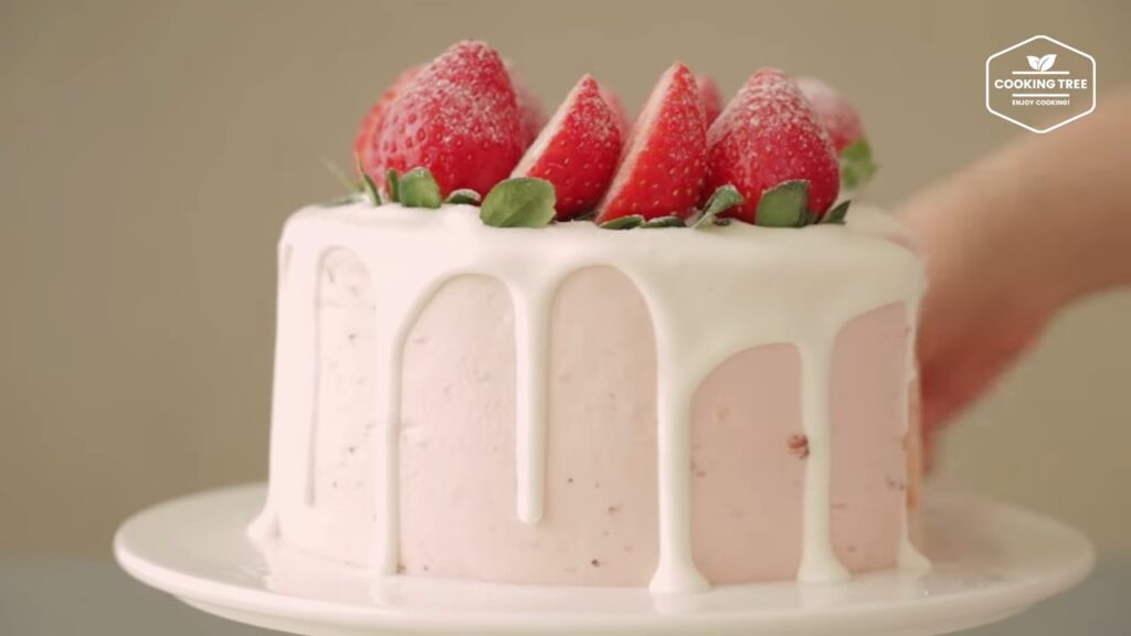 Strawberry Checkerboard Cake Recipe