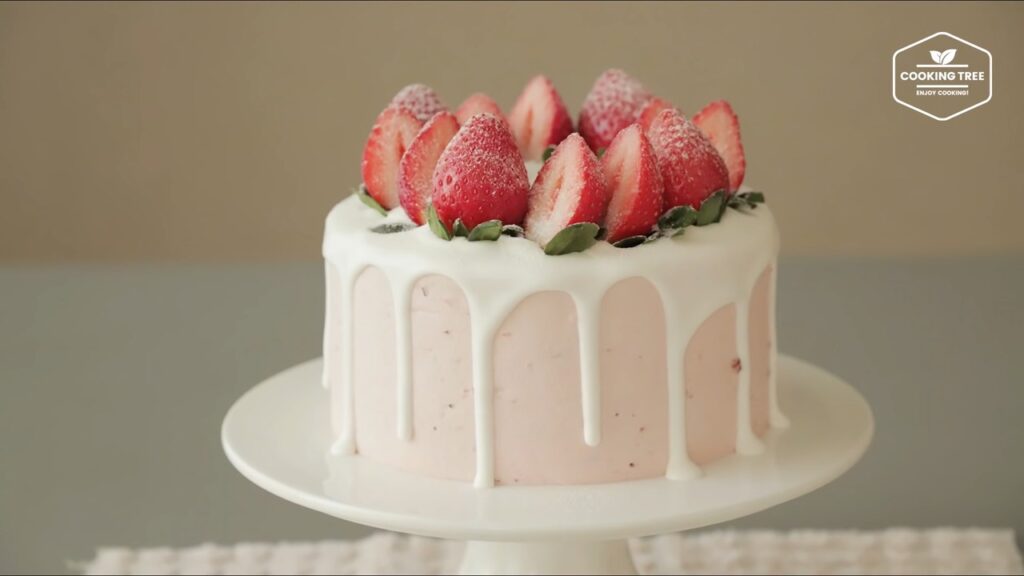 Strawberry Checkerboard Cake Recipe
