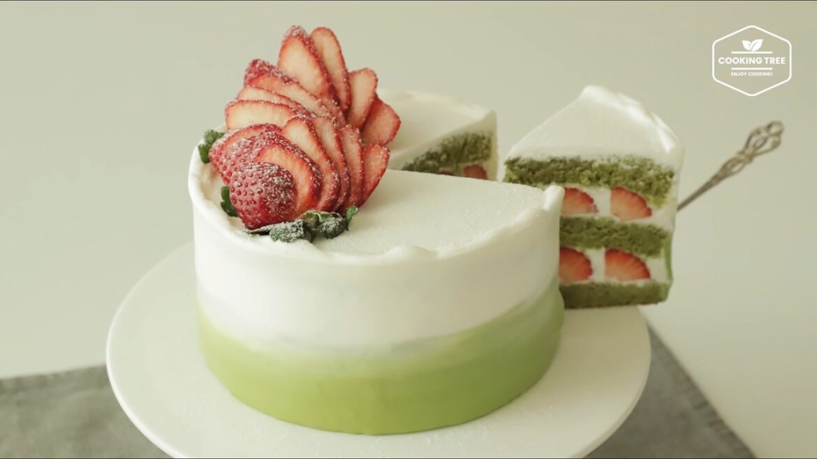 Strawberry Green teaMatcha Cake Recipe Strawberry Green teaMatcha Cake Recipe